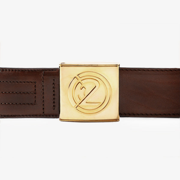 GENERAL 46 mm Leder Braun IN2 Chrom Gold Glanz Verschluss