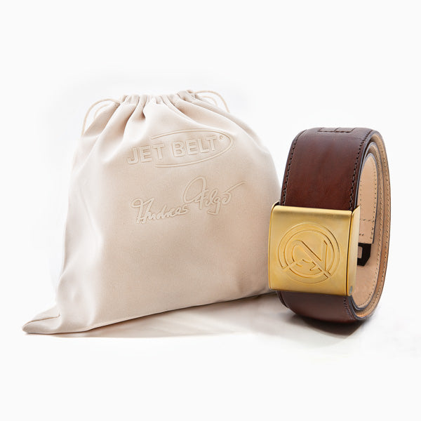 CHIEF 46mm Leder Braun IN2 Chrom Gold Matt Verschluss