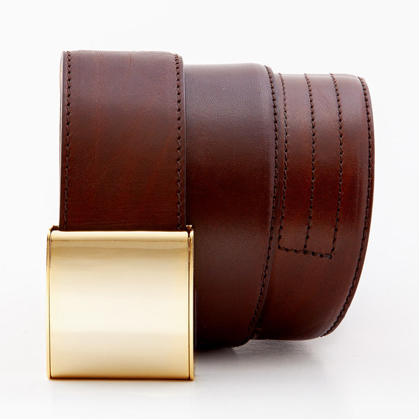 CONSUL 46 mm Leder Braun Basic Chrom Gold Glanz Verschluss