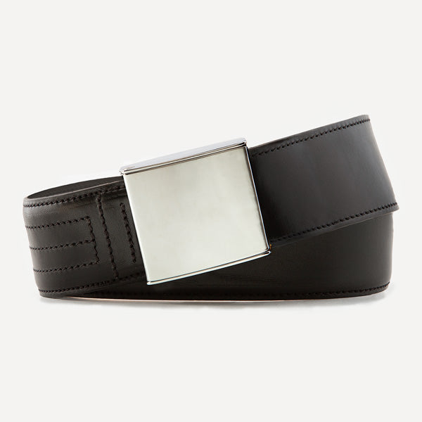 TRIBUN 46 mm Leder Schwarz Basic Chrom Glanz Verschluss