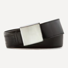 TRIBUN 46 mm Leder Schwarz Basic Chrom Glanz Verschluss