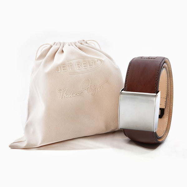PILOT 46 mm Leder Braun Basic Chrom Glanz Verschluss